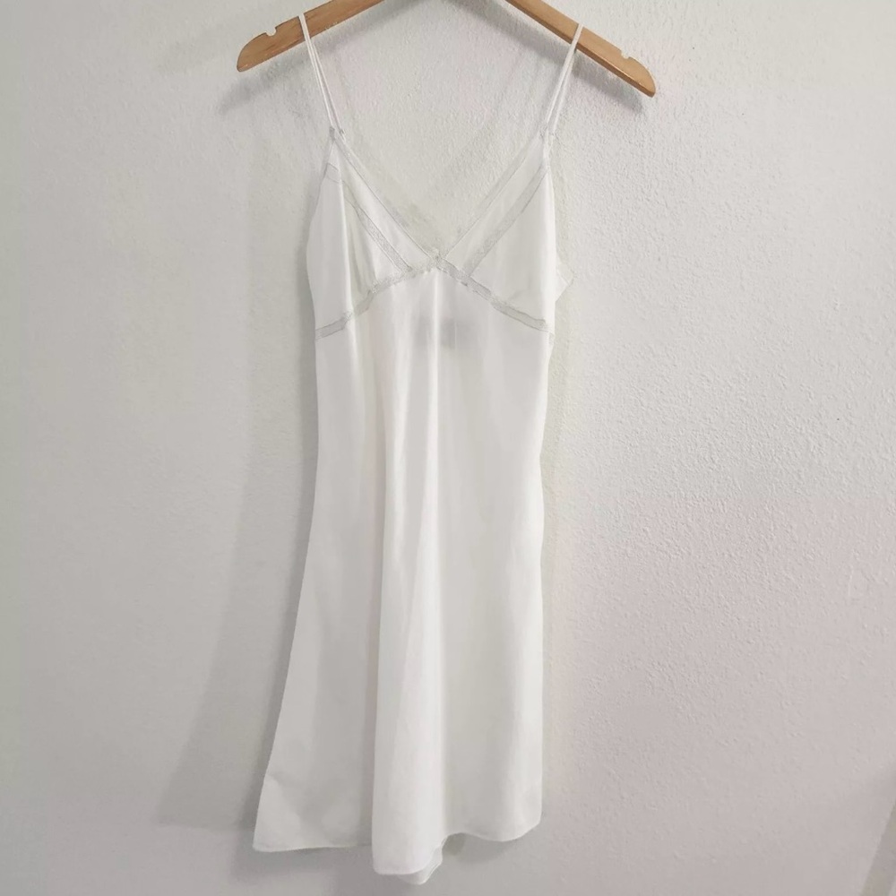 Allsaints Slip Womens XS White Cotton Lace Dress Mini Fairy Romantic Cottagecore